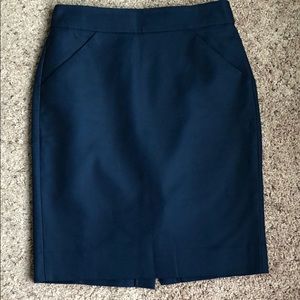 JCrew Navy Pencil Skirt